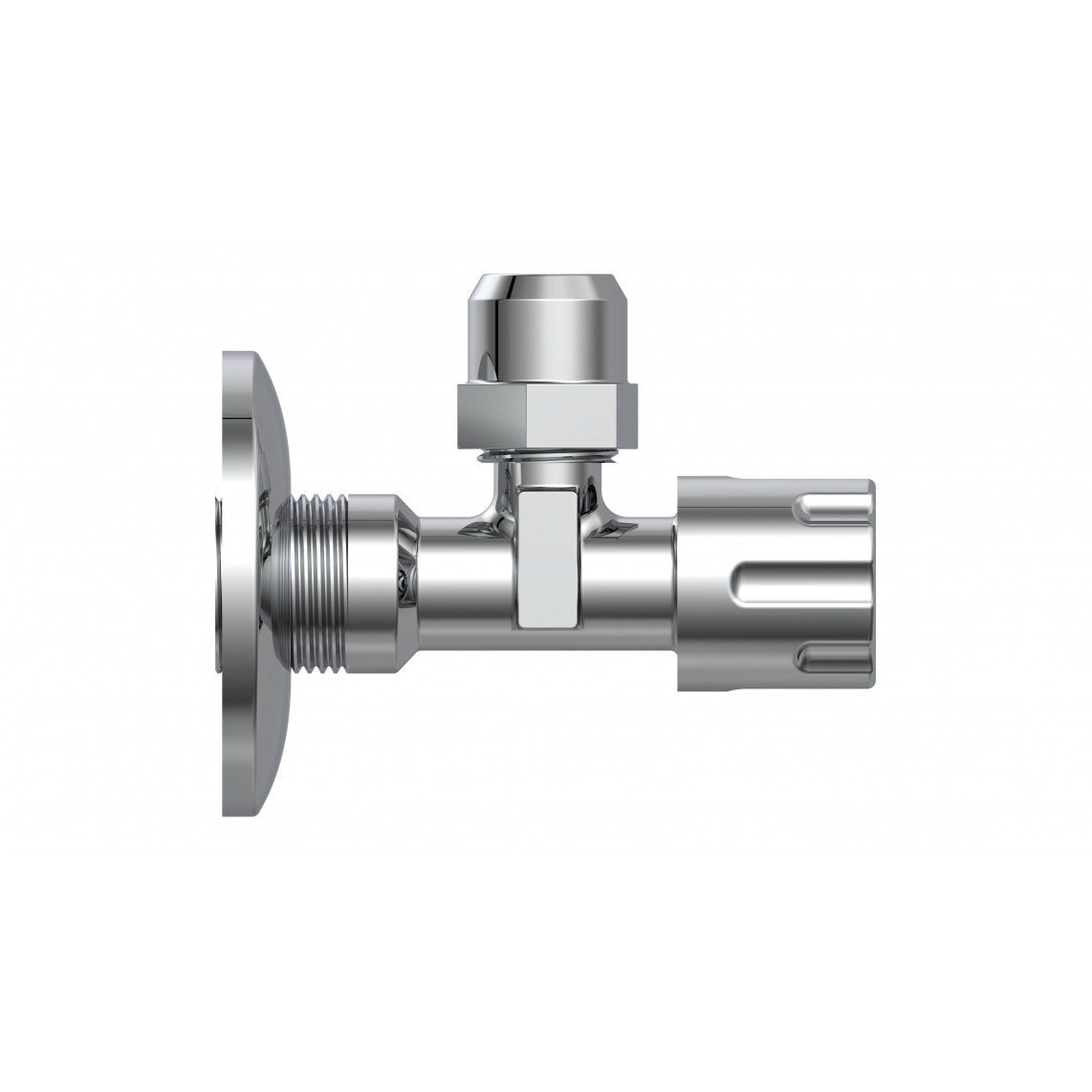 98480400 robinet d'équerre, 1/2" M x 3/8" M x 10 mmQ, avec Rosace de tiroir, auto-étanche