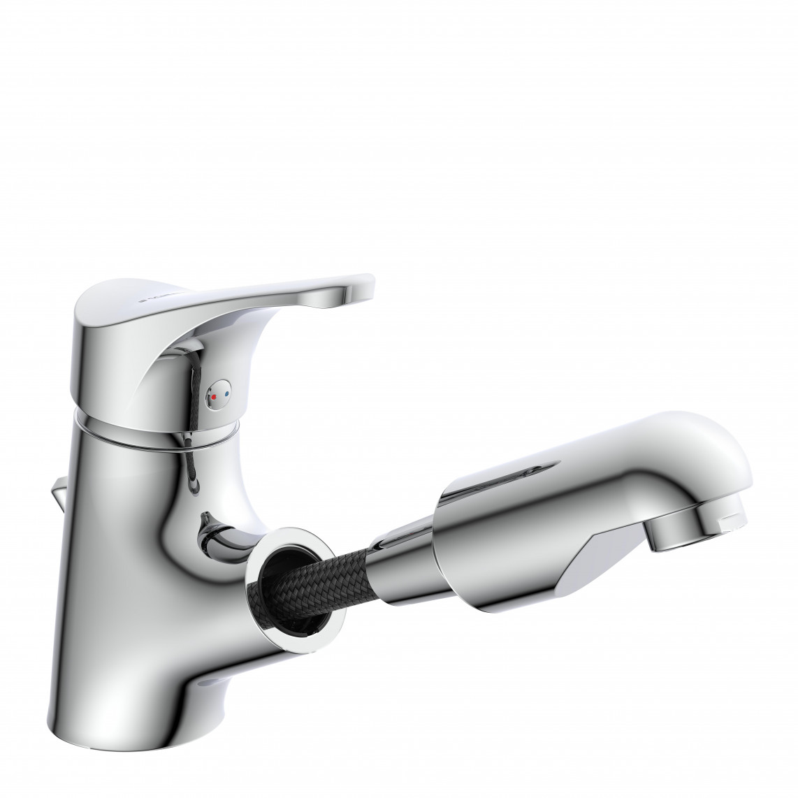 22150 ATTICA Mitigeur lavabo, chromé, avec douchette à cheveux extractible
