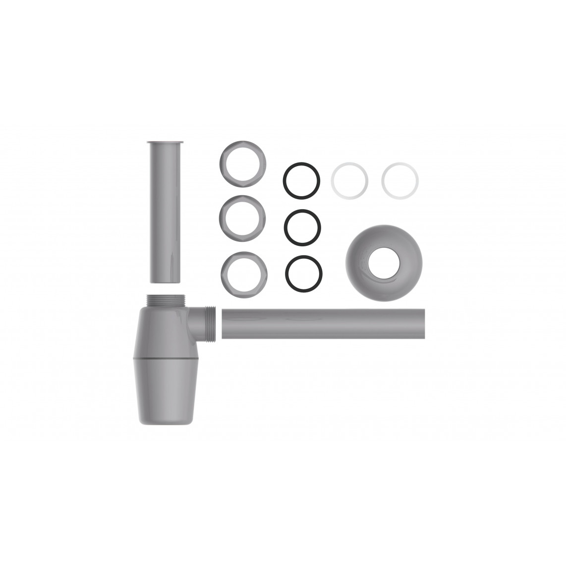 98803049 ECO-SAVE KS siphon à bouteille, Gris, 1 1/4"x32 mm