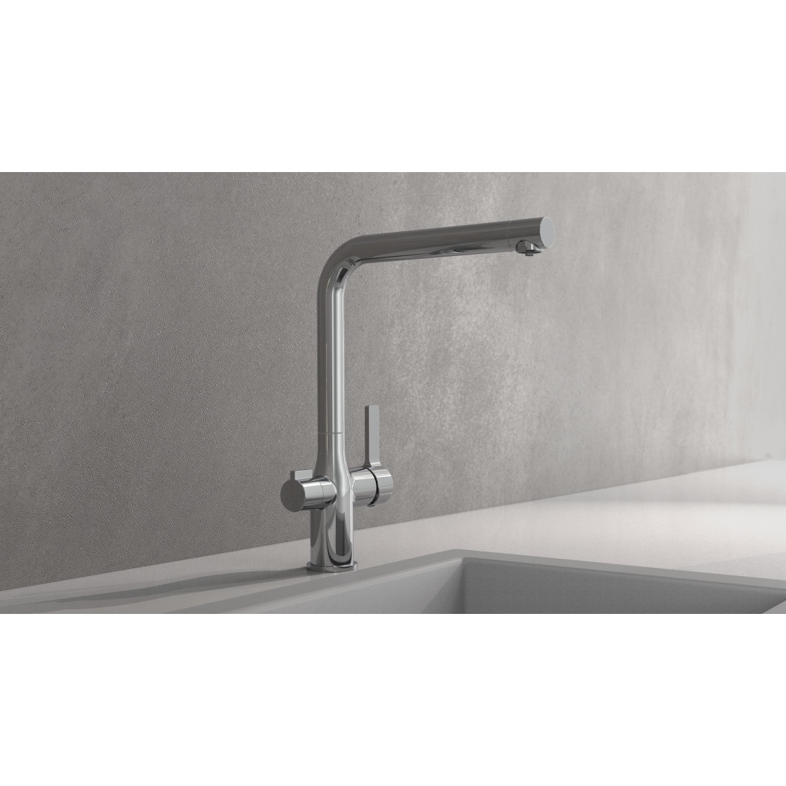 99800 AQUASTAR PRO Mitigeur pour eau potable avec système de filtration, chromé