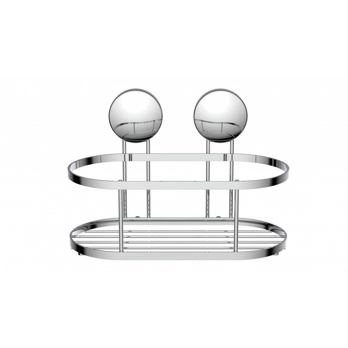 BA0202 tablette murale pour douche, chromé, à coller ou vis