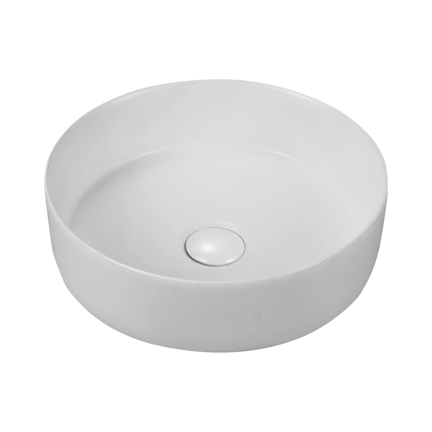 ALONI FIRA LAVABO - À POSER – SANS TROP-PLEIN – SANS TROU DE ROBINET – AVEC BONDE CLIC-CLAC – CÉRAMIQUE – 36X12,5X36 CM – BLANC MAT
