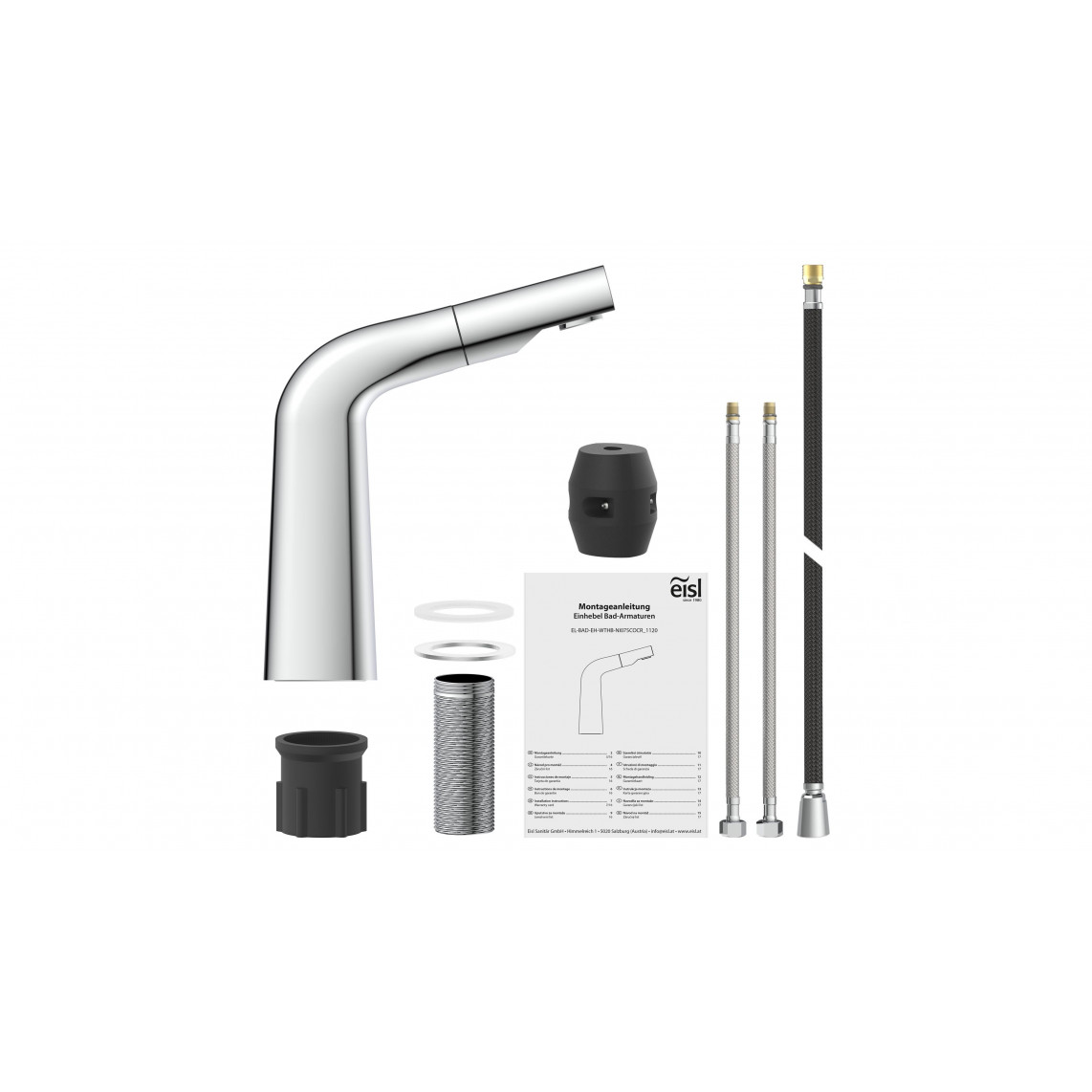 NI075COCR COOL Mitigeur lavabo, chromé, avec douchette à cheveux extractible