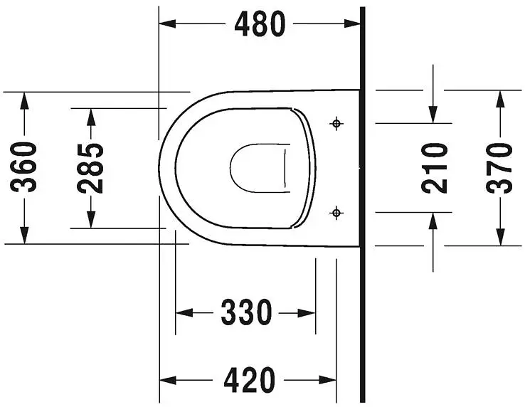 WC SUSPENDU COMPACT STARCK ME DURAVIT RIMLESS BLANC