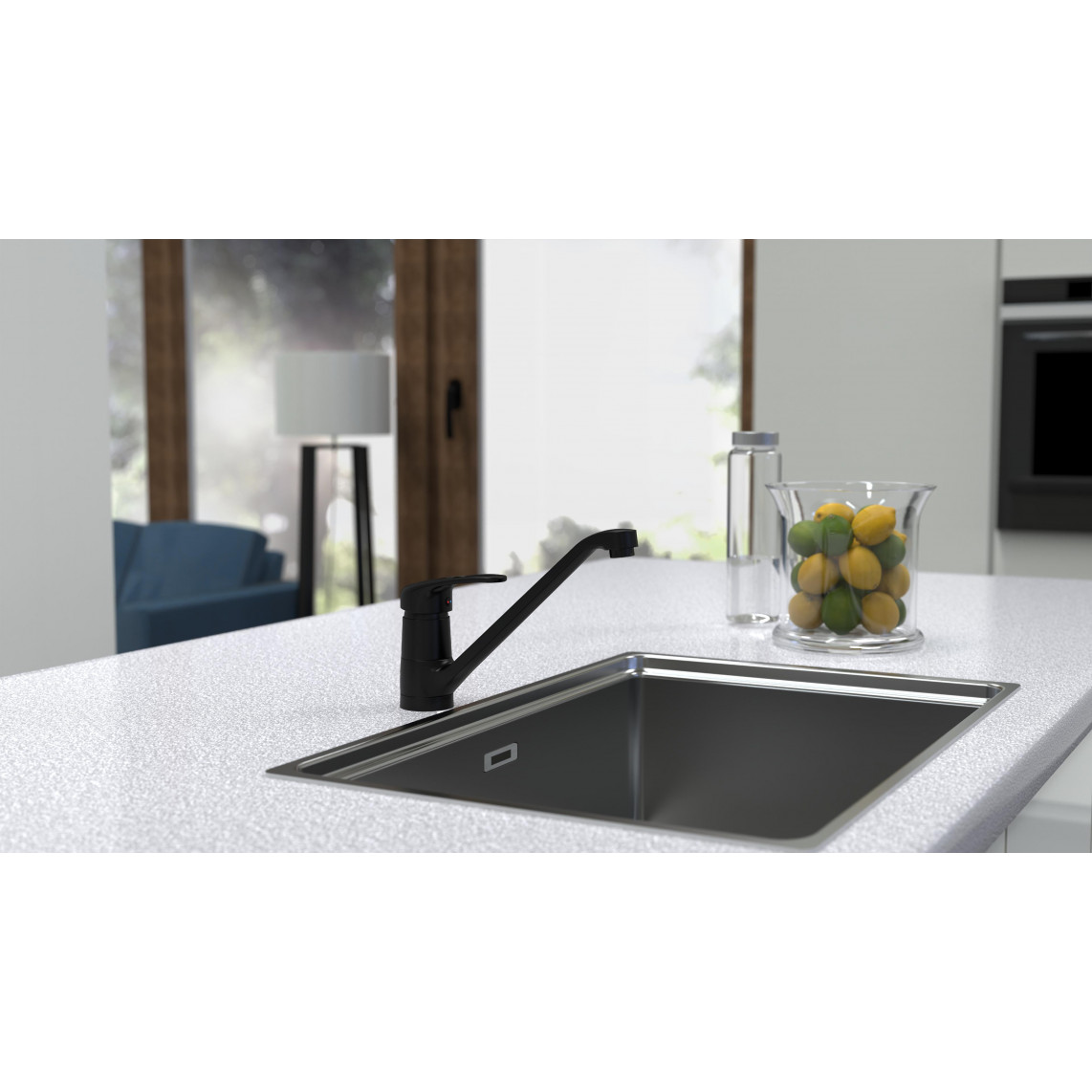 77266 GRANDE Mitigeur évier, noir mat