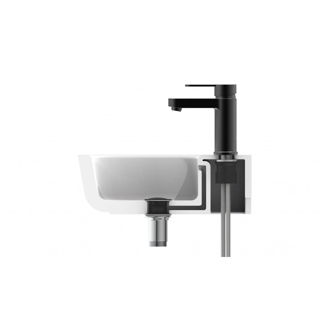 34216 ELEPHANT Mitigeur lavabo, noir mat