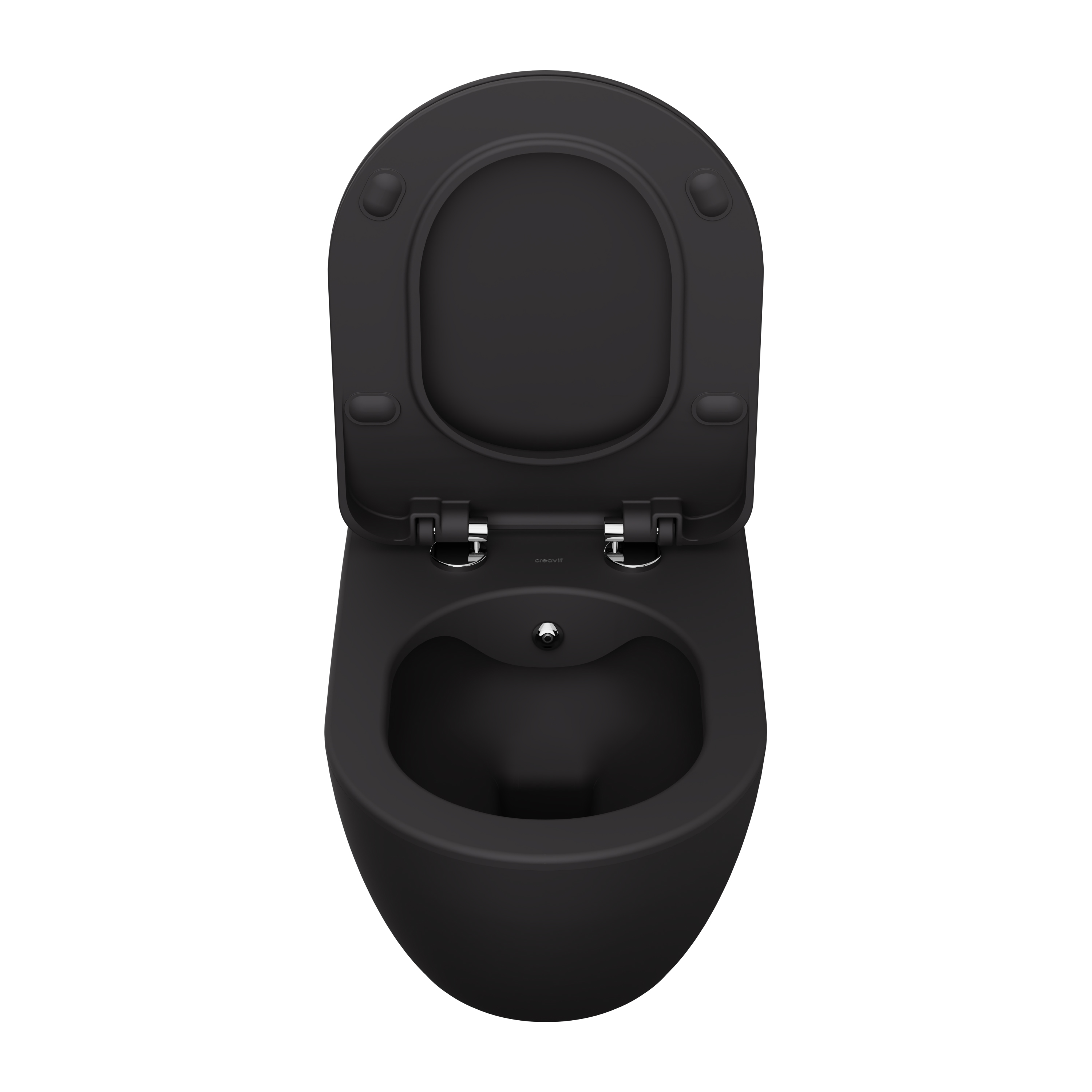 CREAVIT FREE WC SUSPENDU AVEC BIDET – SANS BRIDE - SANS ABATTANT – ANTHRACITE MAT