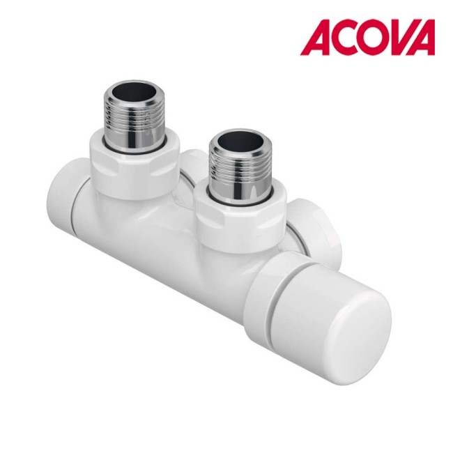 SET DE 2 CACHES BLANC POUR LE KIT ROBINETTERIE CHAUFFAGE UNI8