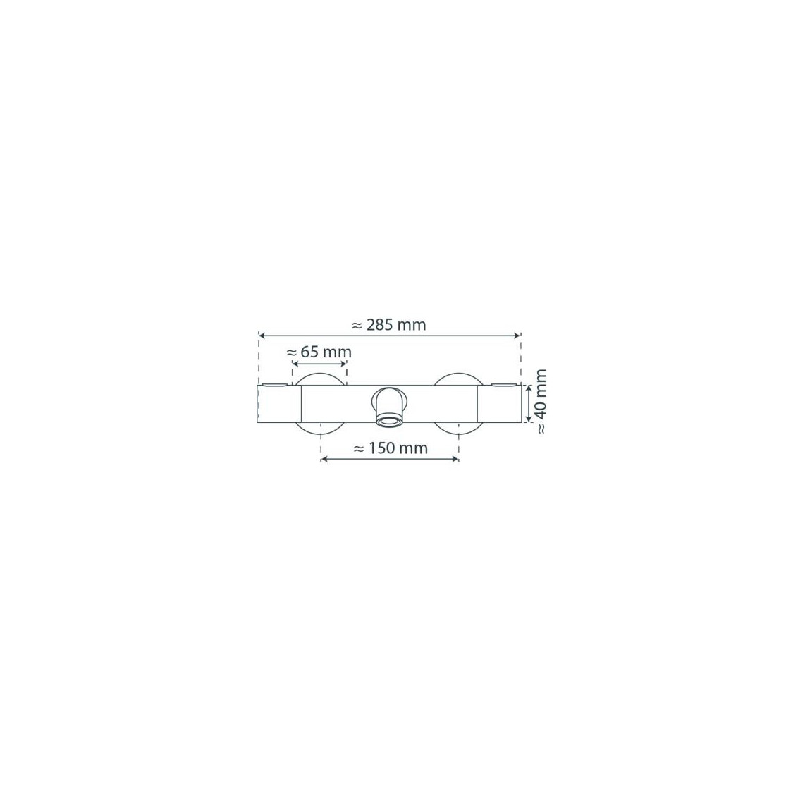 33190 LOS ANGELES Mitigeur thermostatique bain/douche, chromé