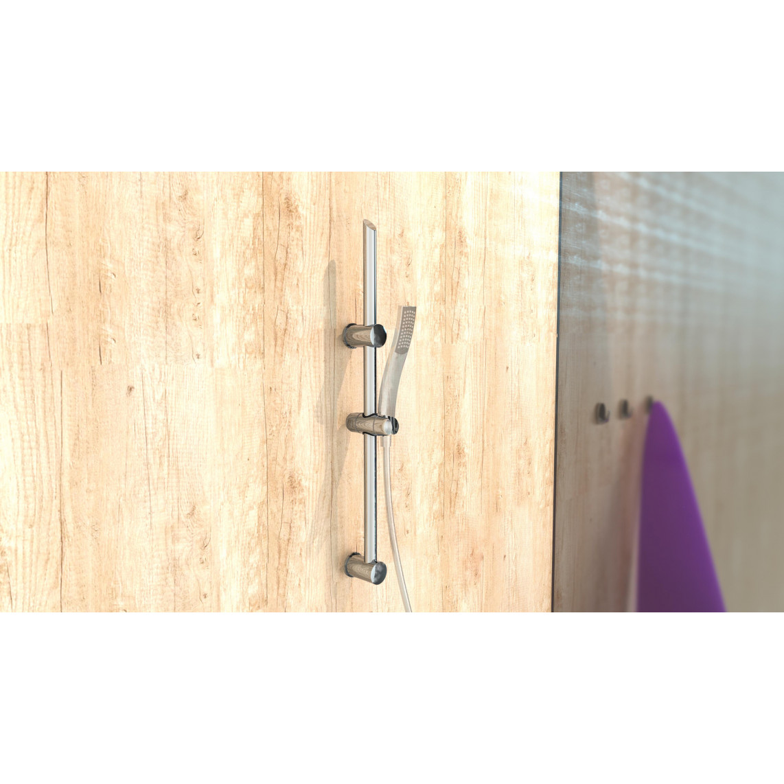 DXZ-08 SIGNO Barre de douche, chromé, réglable en hauteur