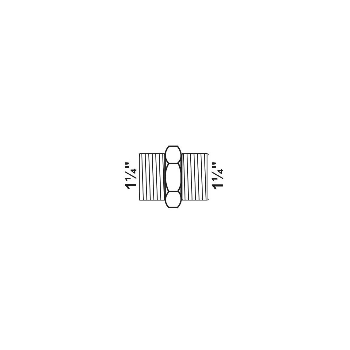 989784055 FM mamelon double, galvanisé, 1 1/4" M, (280)