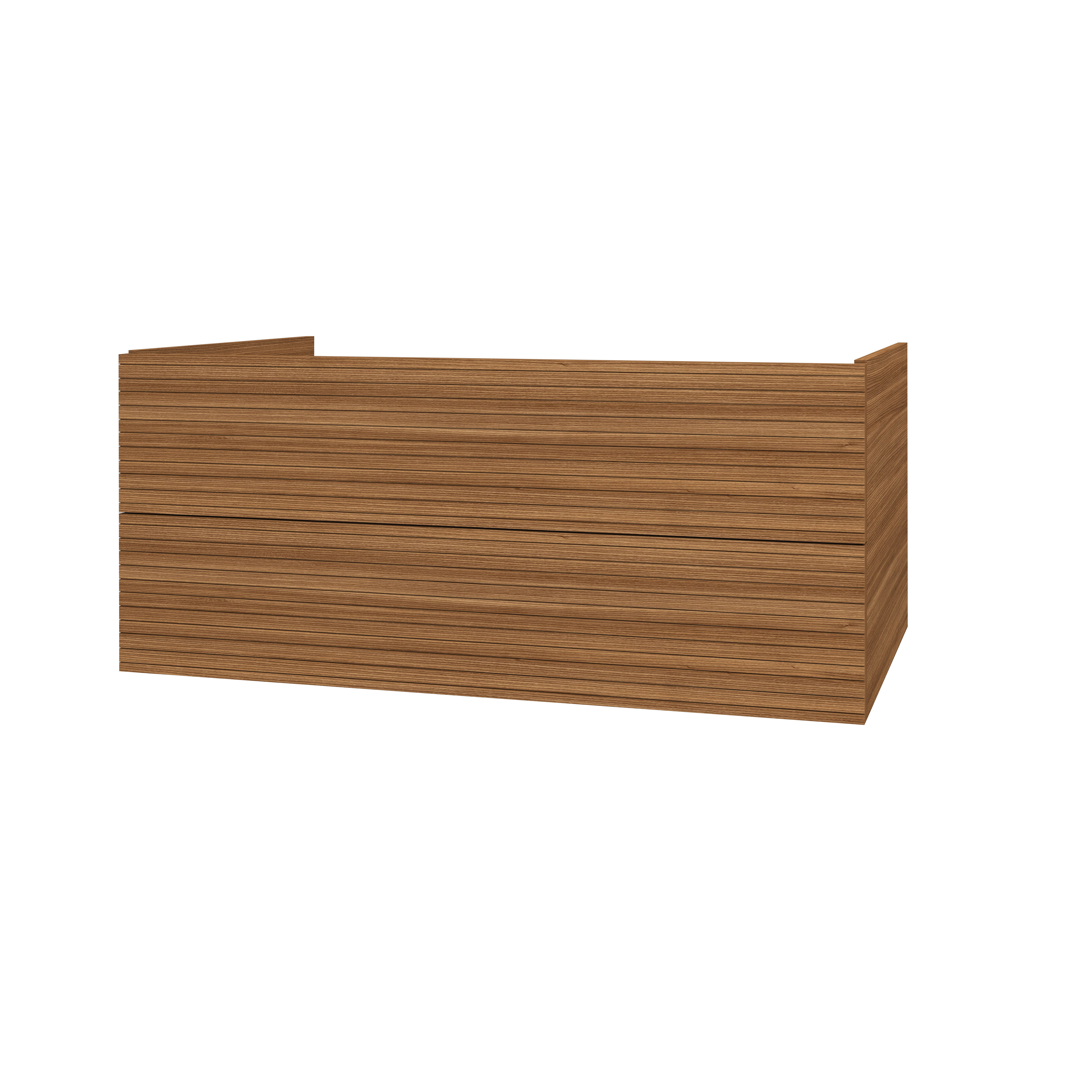 ELITE MEUBLE COLONNE AVEC RELIEF HORIZONTAL (160CM) - MARRON