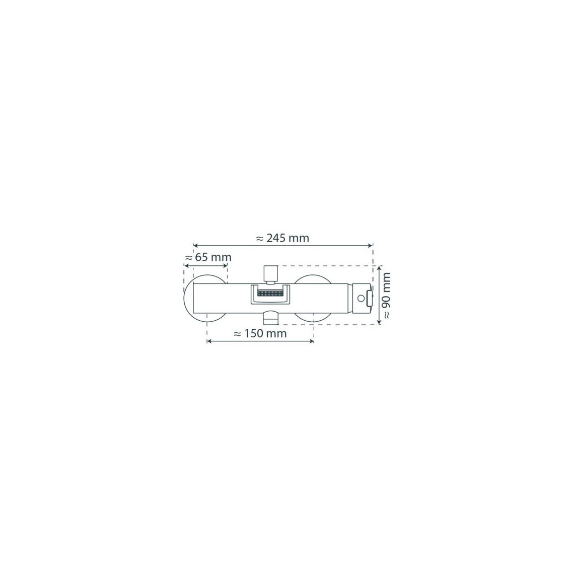 36130 IDROVIA Mitigeur bain/douche, avec bec cascade, chromé