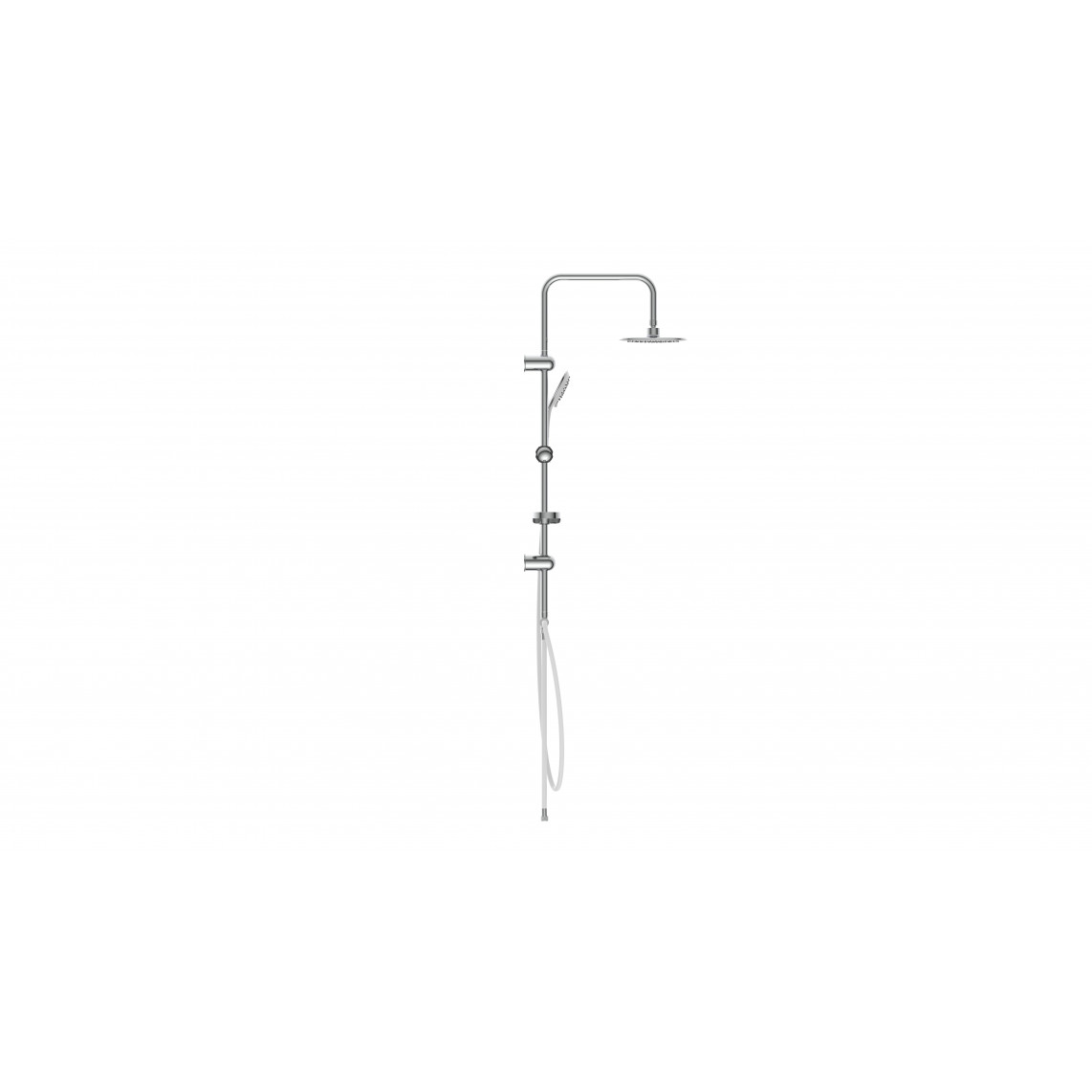 DXLD60087CS DUSCHTRAUM Set douche de pluie, chromé/blanc