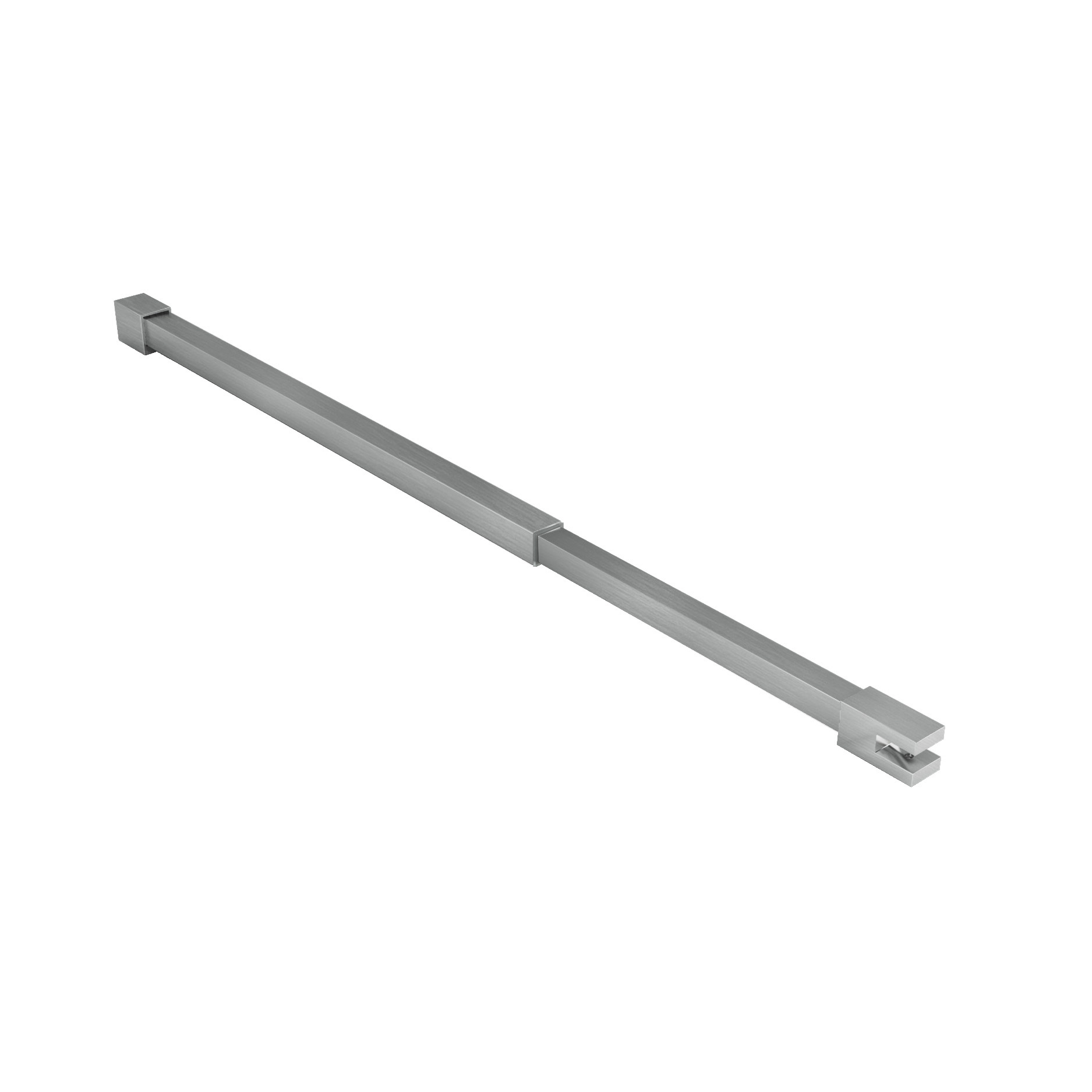 ALONI SUPPORT PLAFOND - RÉGLABLE - 43-80 CM - ACIER INOX BROSSÉ