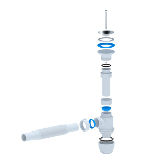 ALONI SIPHON BOUTEILLE FLEXIBLE AVEC CREPINE Ø32CM BLANC