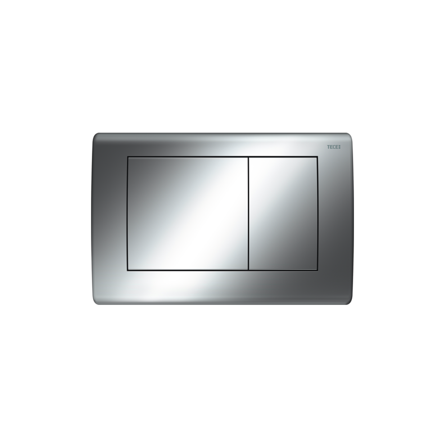 PLAQUE DE DÉCLENCHEMENT WC TECEPLANUS, DOUBLE TOUCHES, CHROMÉ BRILLANT