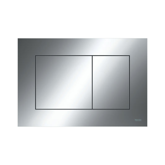 TECENOW PLAQUE DE DÉCLENCHEMENT WC -DOUBLE CHASSE - CHROME BRILLANT