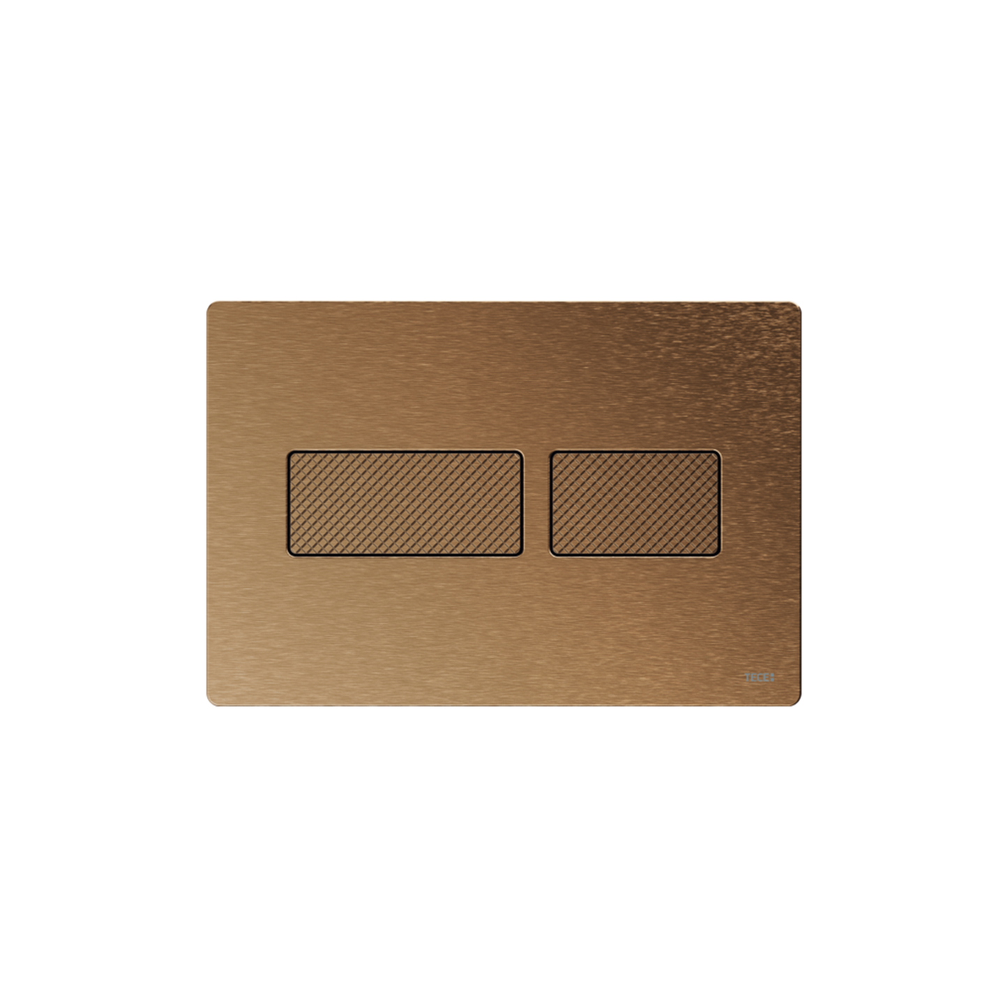 PLAQUE DE DÉCLENCHEMENT WC TECESOLID, DOUBLE TOUCHES, BRONZE BROSSÉ AVEC STRUCTURE EN DIAMANT