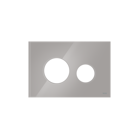 FAÇADE TECELOOP POUR PLAQUE DE DÉCLENCHEMENT WC, VERRE TITANE