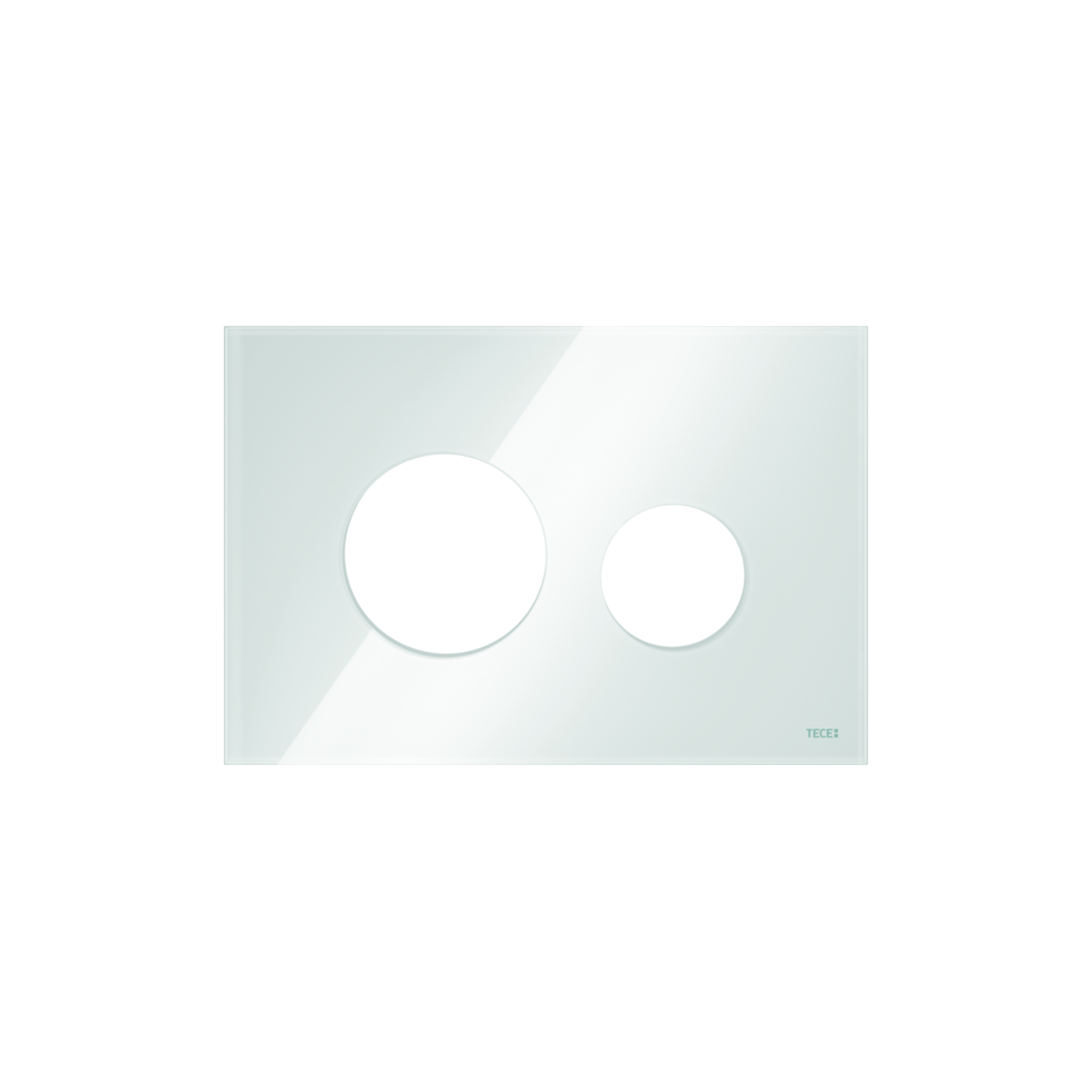 FAÇADE TECELOOP POUR PLAQUE DE DÉCLENCHEMENT WC, VERRE BLANC