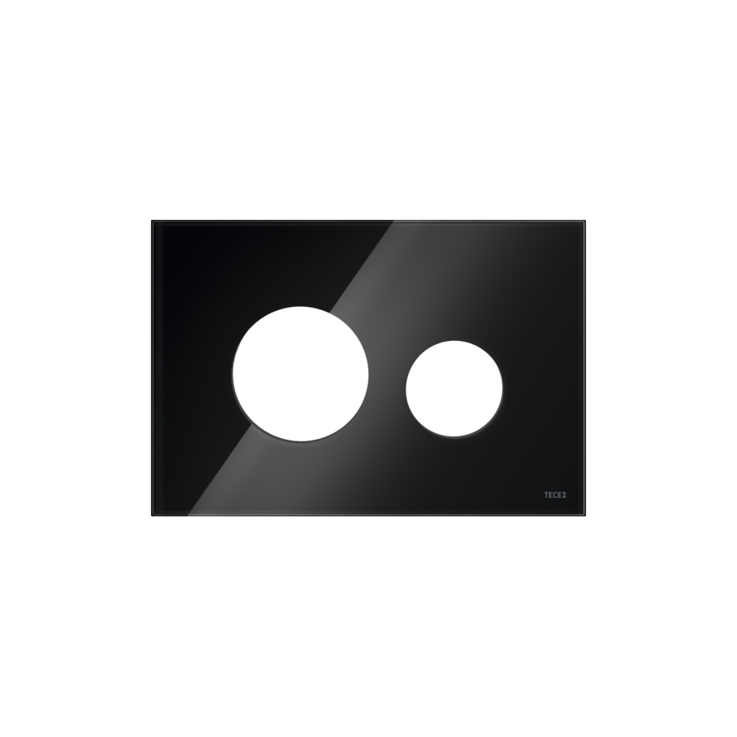 FAÇADE TECELOOP POUR PLAQUE DE DÉCLENCHEMENT WC, VERRE NOIR