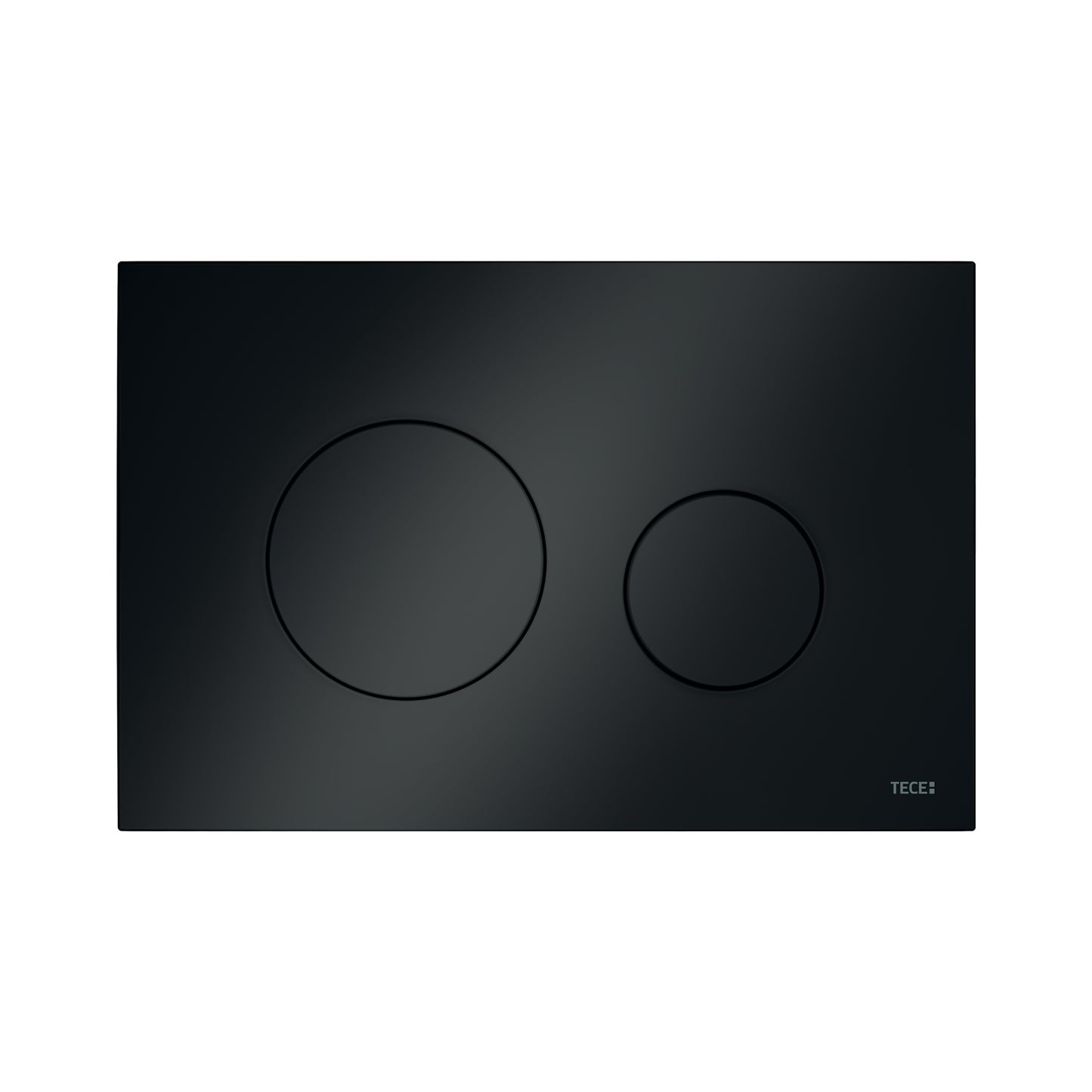 TECELOOP PLAQUE DE DÉCLENCHEMENT WC -DOUBLE CHASSE - SYNTHÉTIQUE - NOIR BRILLANT
