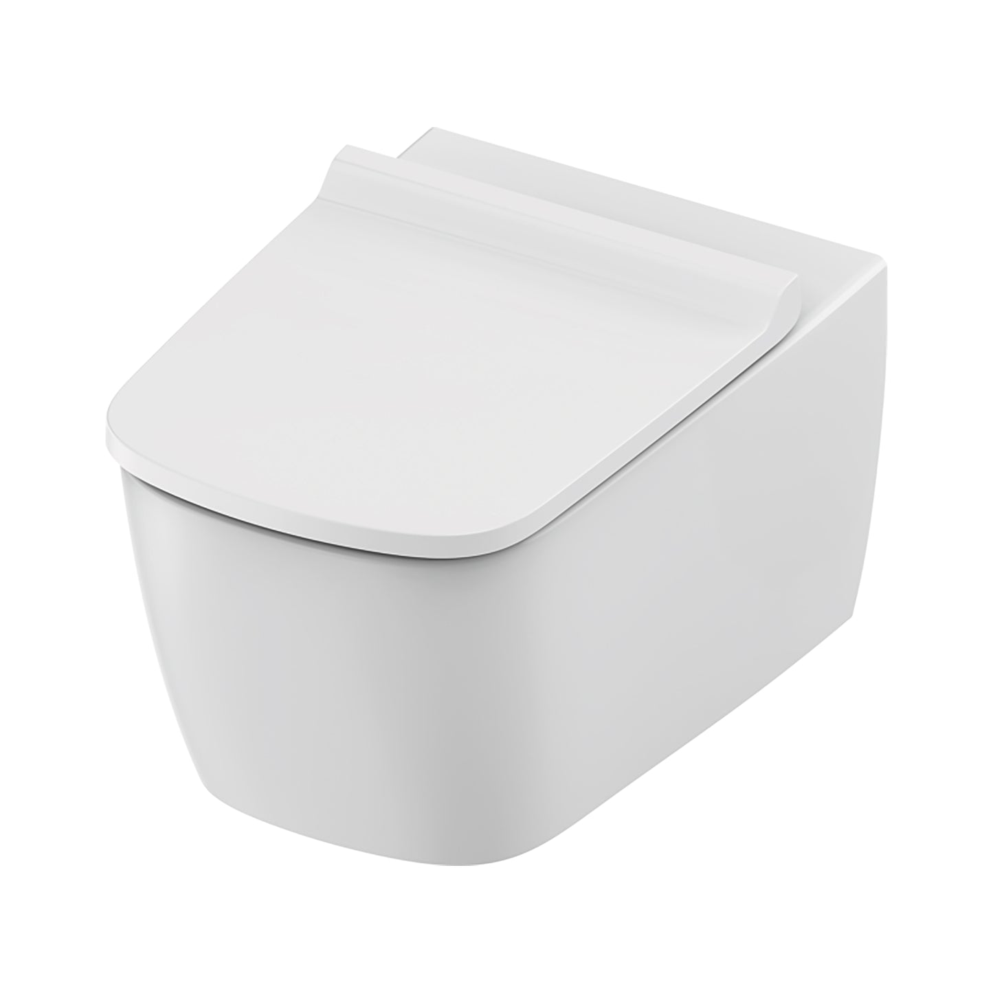 TECENEO TOILET SUSPENDU AVEC BIDET - AVEC MITIGEUR DE BIDET - EAU FROIDE - AVEC ABATTANT DESIGN SLIM - 54 CM - BLANC BRILLANT