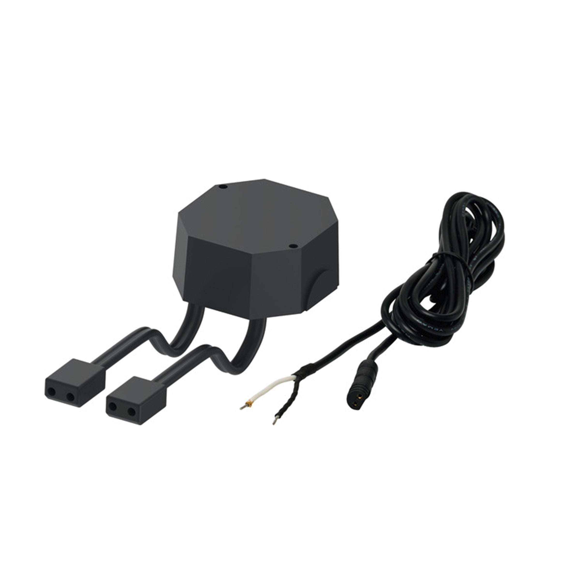 PLAQUE DE DECLENCHEMENT WC TECESQUARE II METAL, DOUBLE TOUCHES, INOX BROSSE, CHROME NOIR (AVEC ANTI-TRACE DE DOIGTS)