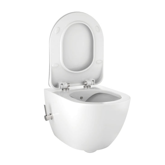 CREAVIT RIMOFF WC SUSPENDU AVEC BIDET EAU CHAUDE/EAU FROIDE - BLANC