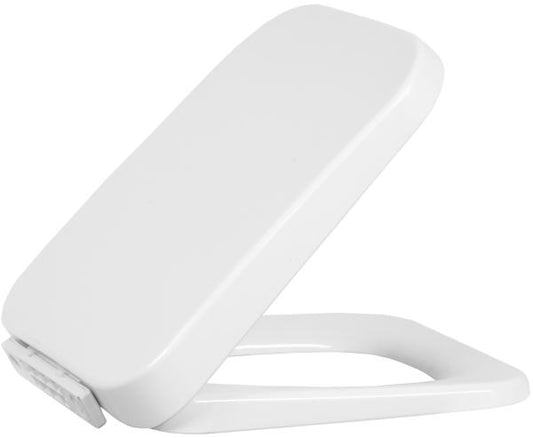 CREAVIT SH ABATTANT WC - MODÈLE D - FREIN DE CHUTE - DÉCLIPSABLE - DUROPLAST - CHARNIÈRES EN INOX - BLANC BRILLANT