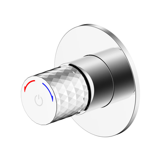 ALONI FLOW MITIGEUR DE DOUCHE/BIDET - BOUTON POUSSOIR – EAU CHAUDE ET FROIDE – ENCASTRÉ – CHROME