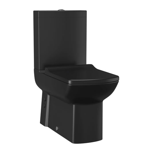 CREAVIT LARA WC AU SOL AVEC BIDET – SORTIE MURALE/BAS – NOIR CHARBON