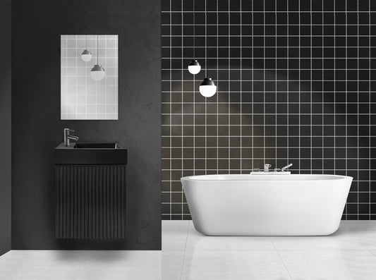 ALONI MIKARO MIROIR DE TOILETTE - AVEC CADRE - 40X60X1,9 CM - CHÊNE NOIR