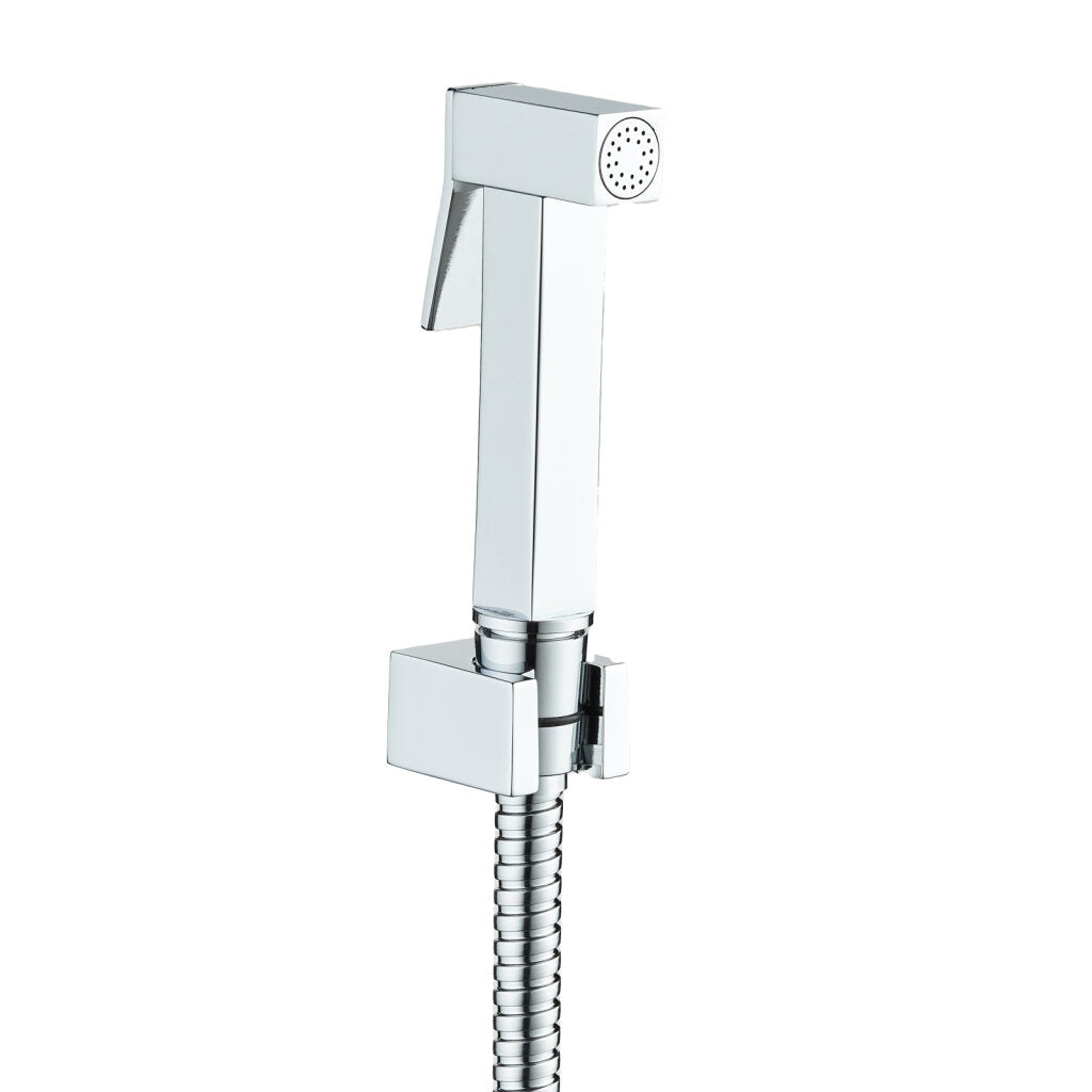 ALONI DESIGN SET WC-(BIDET) DOUCHETTE CARRÉE - CHROME