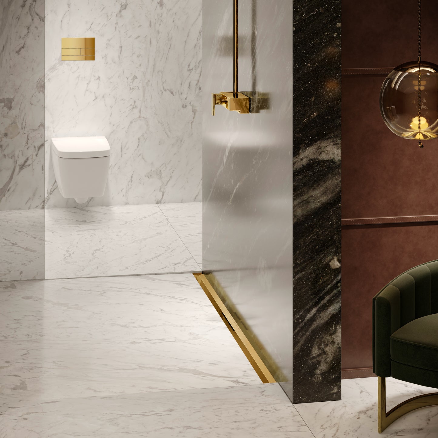 TECE SQUARE PLAQUE DE COMMANDE - OR