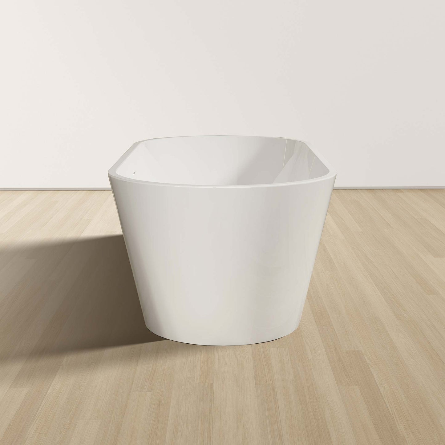 ALONI RONDO BAIGNOIRE ÎLOT - AVEC SET D'EVACUATION ET BONDE CLIC-CLAC - ACRYLIQUE - 180X80X58 CM - BLANC BRILLANT