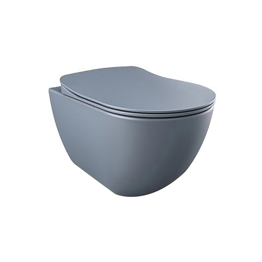 WC SUSPENDU RIMOFF MAT BASALT, AVEC HYGIÈNE (BIDET) INOX