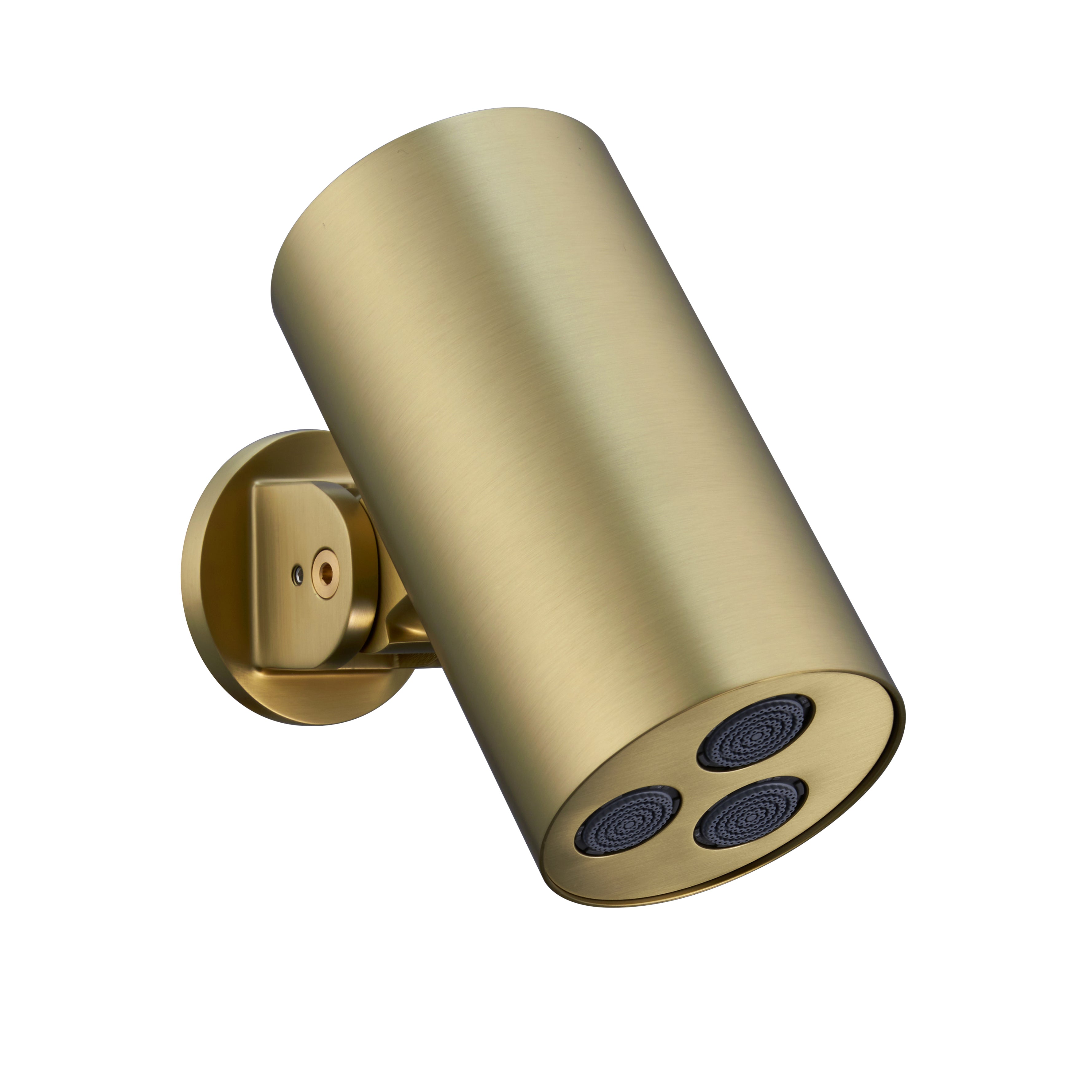 UNIFORMA DOUCHE DE TÊTE CYLINDRE – 1 JET – MONTAGE MURALE – 8X15 CM – OR BROSSÉ (PVD)