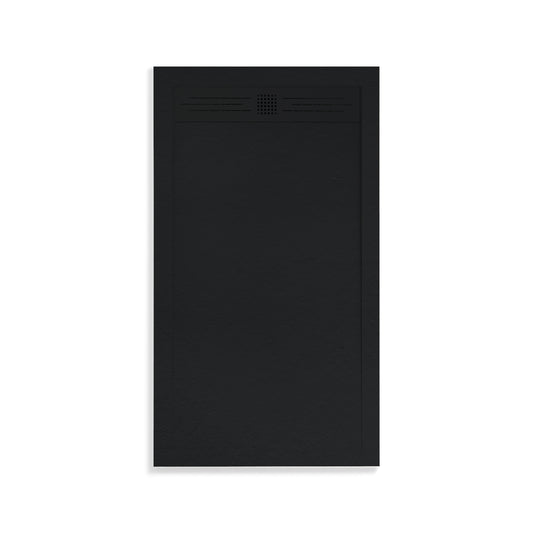 ALONI ELITE RECEVEUR DE DOUCHE - COMPOSITE - 180X90X3CM - NOIR MAT