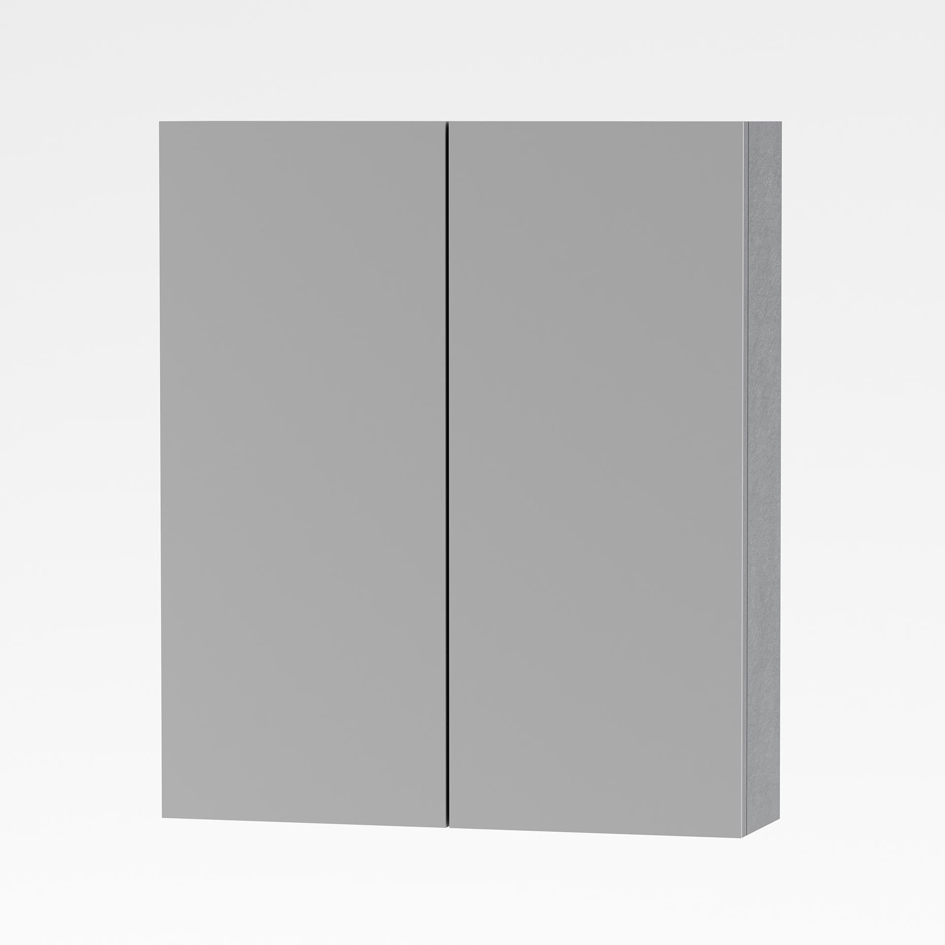 ALONI SALLY ARMOIRE MIROIR, 2 PORTES (60X70CM) - COULEUR ALUMINIUM