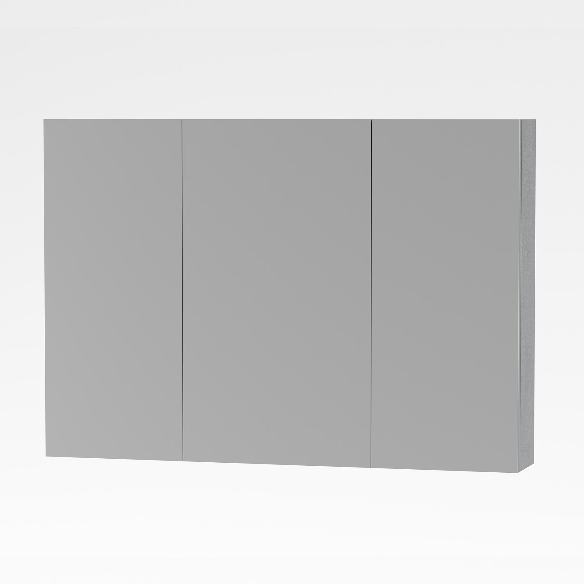ALONI SALLY ARMOIRE MIROIR, 2 PORTES (100X70CM) - COULEUR ALUMINIUM